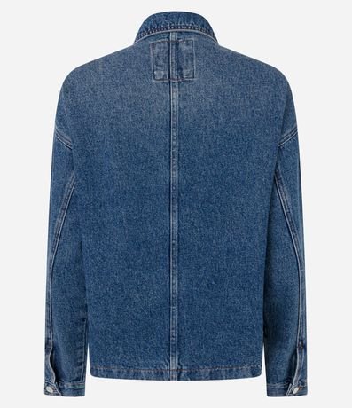 Camisa Overshirt en Jeans con Bolsillos Delanteros 6