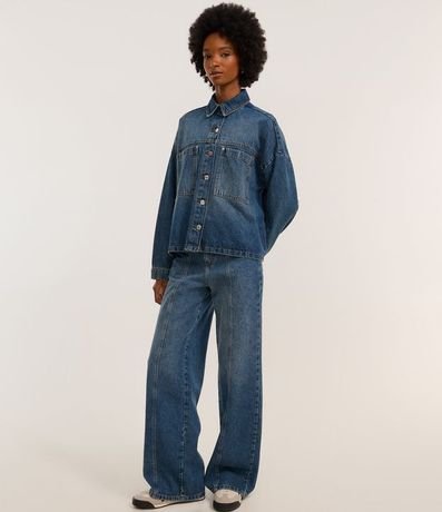 Camisa Overshirt en Jeans con Bolsillos Delanteros 2