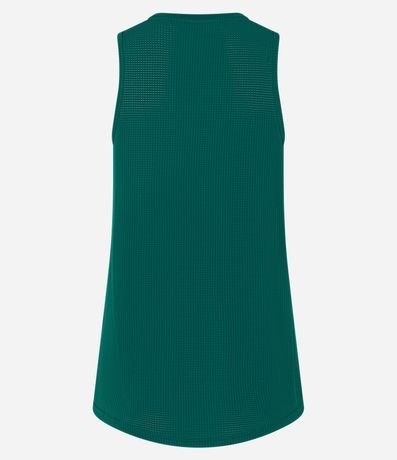 Musculosa Deportiva en Microfibra Texturizada y Bajo Redondeado 6