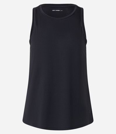Musculosa Deportiva en Microfibra Texturizada y Bajo Redondeado 4