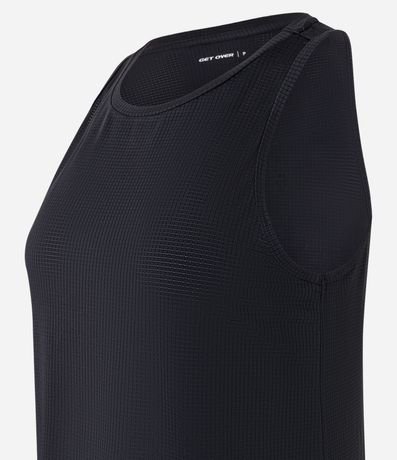 Musculosa Deportiva en Microfibra Texturizada y Bajo Redondeado 5