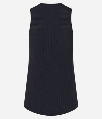 Musculosa Deportiva en Microfibra Texturizada y Bajo Redondeado 6