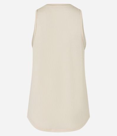 Musculosa Deportiva en Microfibra Texturizada y Bajo Redondeado 8