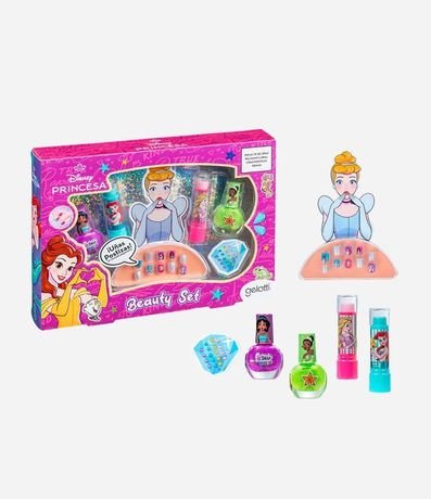 Set Princesas 02 Esmaltes + 02 Lip Balms + Uñas Postizas + Gemas