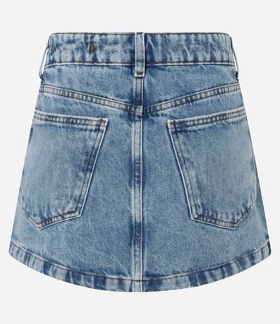 Pollera Mini en Jeans con Cintura Mediana 7