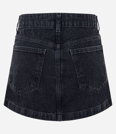 Pollera Mini en Jeans con Cintura Mediana 7