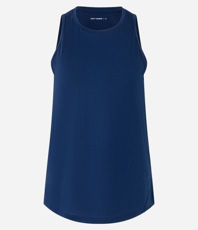 Musculosa Deportiva en Microfibra Texturizada y Bajo Redondeado 5