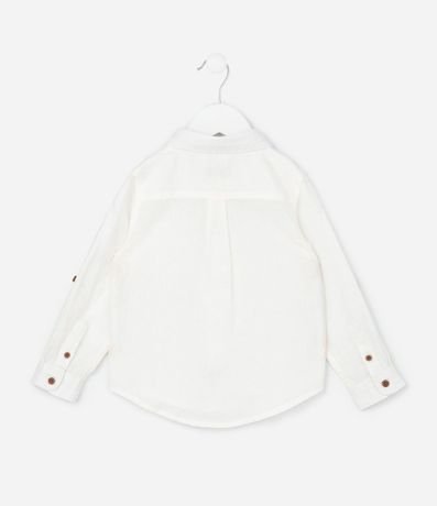 Camisa Infantil en Lino y Algodón con Pequeño Bolsillo - Talle 1 a 6 años 2