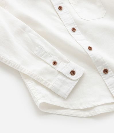Camisa Infantil en Lino y Algodón con Pequeño Bolsillo - Talle 1 a 6 años 5
