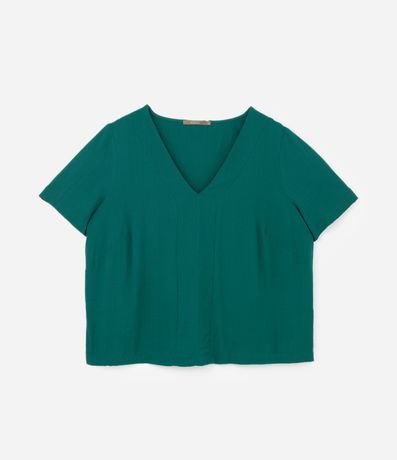 Blusa en Viscosa con Escote en V Curve & Plus Size 3