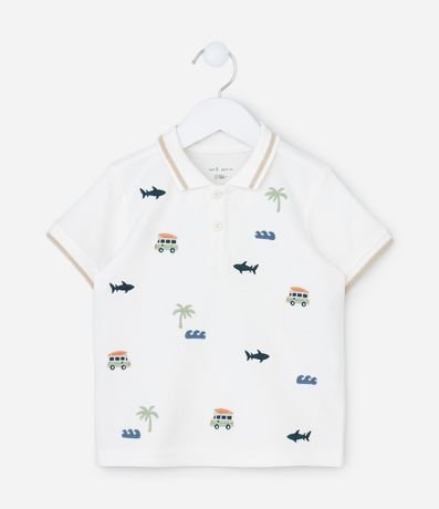 Camisa Polo Infantil con Estampa Bordada - Talle 1 A 5 años 2
