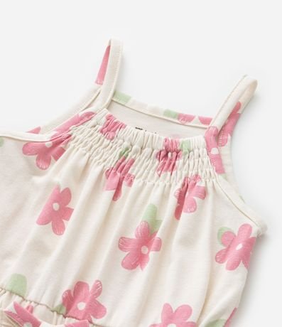Enterito Infantil en Cotton con Estampa Floral - Talle 0 a 18 Meses 7