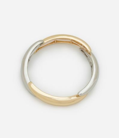 Pulsera de Metal con Eslabones Bicolor 2