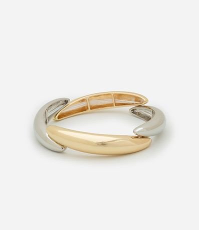 Pulsera de Metal con Eslabones Bicolor 3