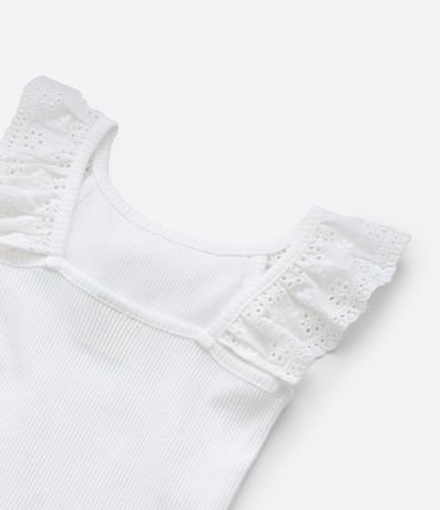 Musculosa Infantil en Rib con Volado en el Cuello - Talle 3 a 18 meses 4
