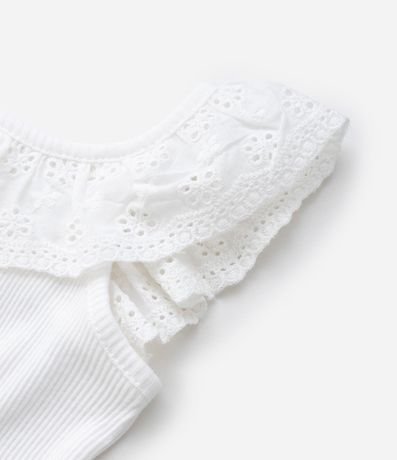 Musculosa Infantil en Rib con Volado en el Cuello - Talle 3 a 18 meses 5