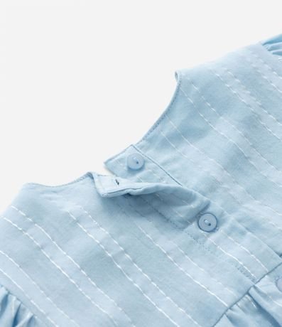 Vestido Infantil en Viscosa con Hilos Metalizados y Volados - Talle 1 a 5 años 5