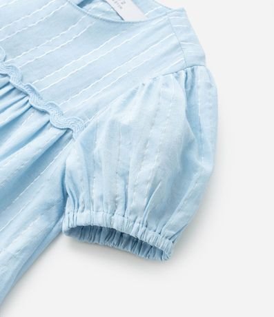 Vestido Infantil en Viscosa con Hilos Metalizados y Volados - Talle 1 a 5 años 6