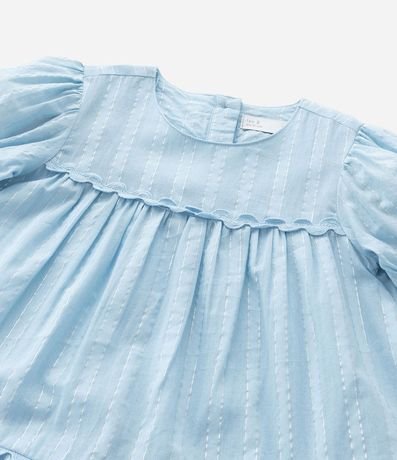 Vestido Infantil en Viscosa con Hilos Metalizados y Volados - Talle 1 a 5 años 7