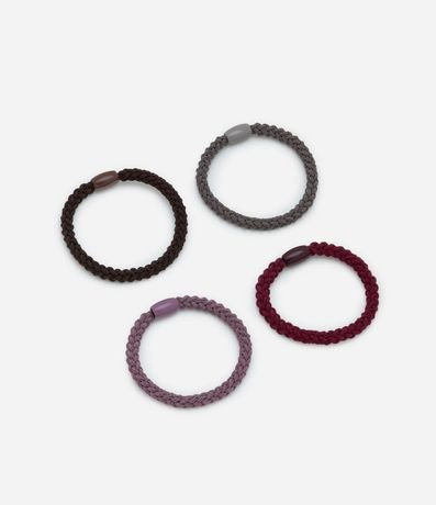 Kit 04 Elástico para el Pelo Diversas y Tranzadas