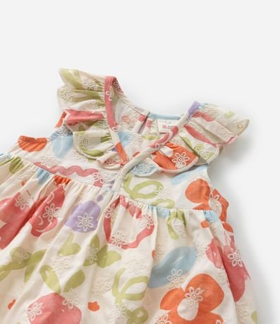 Vestido Infantil en Tricolina con Volados y Bombacha - Talle 3 a 18 meses 6