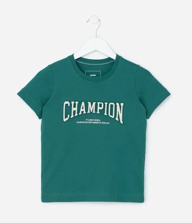 Remera Infantil con Estampa Relieve Champion - Talle 5 a 14 años 2