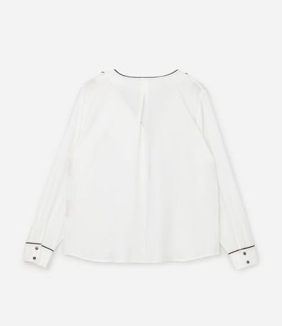 Camisa en Crepé con Cuello en Volado Jabô Curve & Plus Size 5