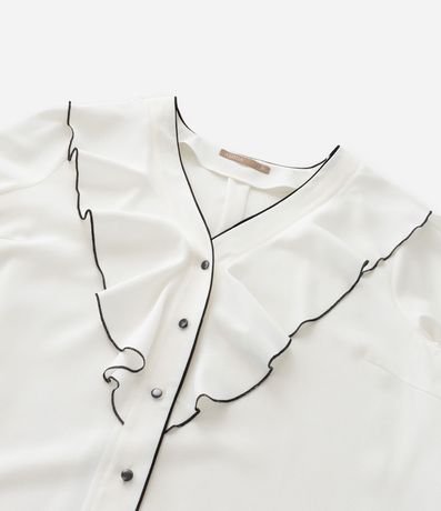 Camisa en Crepé con Cuello en Volado Jabô Curve & Plus Size 7