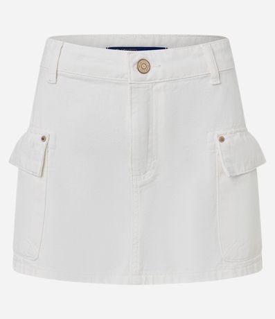 Pollera Cargo en Sarga con Bolsillos Laterales 5