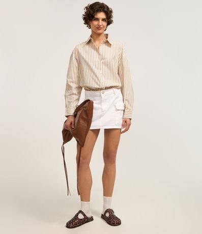 Pollera Cargo en Sarga con Bolsillos Laterales