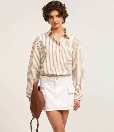 Pollera Cargo en Sarga con Bolsillos Laterales 2