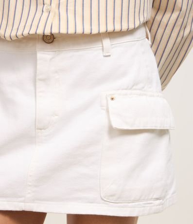 Pollera Cargo en Sarga con Bolsillos Laterales 4