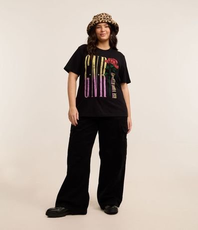 Pantalón Wide Leg en Jeans Marmorizado Curve & Plus Size 1