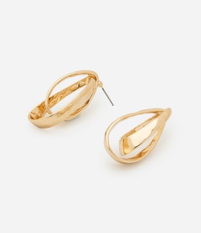 Caravana Mediano con Gota Entrelazada y Efecto Martillado 2