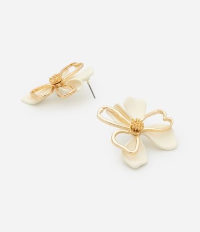 Caravana Botón con Forma de Flores Alambrado 2