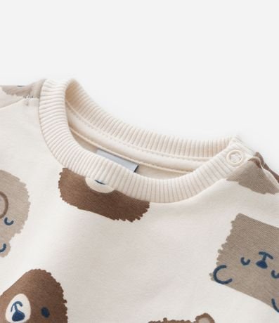 Conjunto Infantil con Estampa Carita de Animalitos - Talle 0 a 18 meses 5