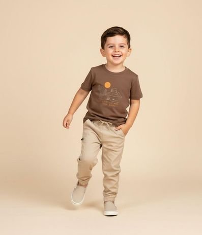 Pantalón Infantil en Sarga con Bolsillo y Cremallera - Talle 1 a 6 años