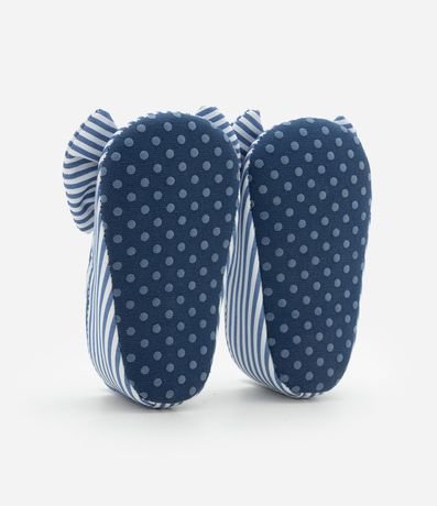 Zapatilla Infantil en Tricolina Rayada con Moña - Talle 15 a 19 4