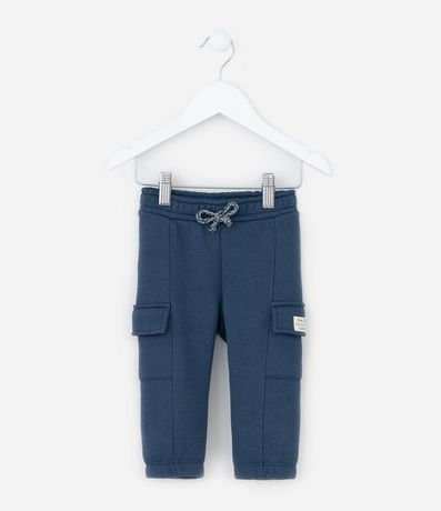 Pantalón Infantil Algodón con Bolsillos Cargo - Talle 0 a 18 meses