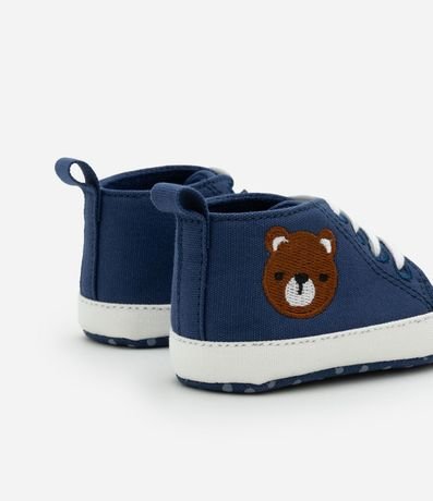 Championes Infantil Bota en Sarga con Bordado de Osito - Talle 15 a 19 2