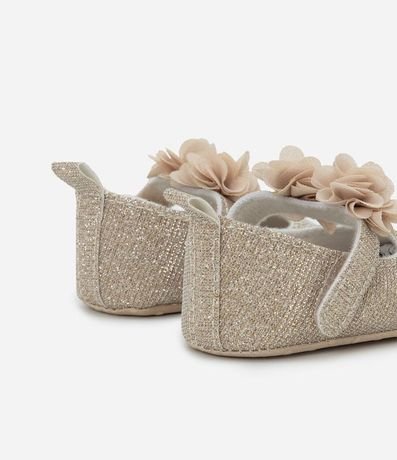 Zapatilla Infantil con Tira de Flores y Cinta para el Pelo - Talle 15 a 19 3