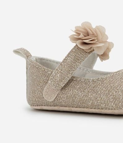 Zapatilla Infantil con Tira de Flores y Cinta para el Pelo - Talle 15 a 19 5