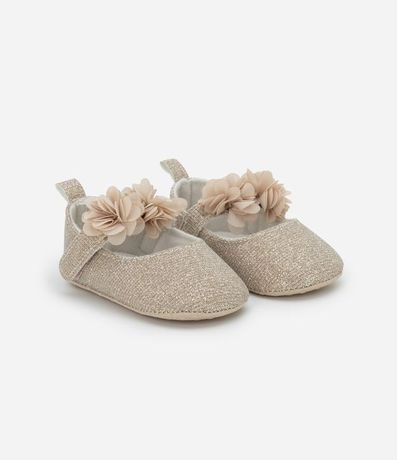 Zapatilla Infantil con Tira de Flores y Cinta para el Pelo - Talle 15 a 19 6