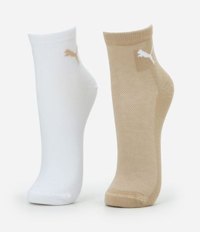 Kit 02 medias Cano Mediano en Algodón Puma