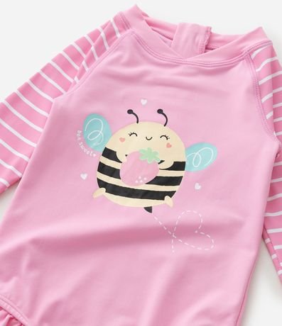 Conjunto Infantil con Estampa de Rayas y Abeja - Talle 6 Meses a 4 años 10