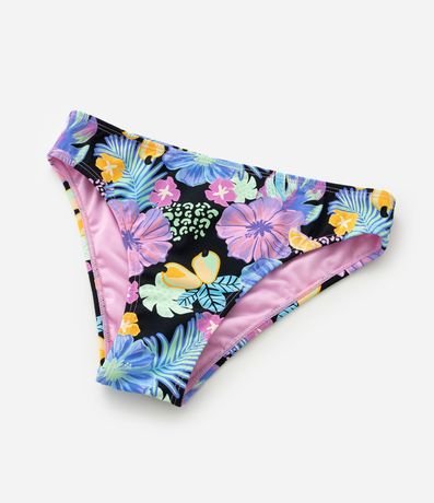 Bikini Infantil en Microfibra con Estampa Floral Neón - Talle 5 a 14 años 6