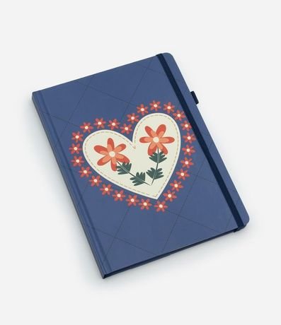 Cuaderno con Estampa y Corazón con Flores 1
