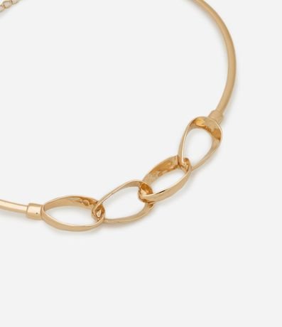 Gargantilla Rígida en Metal con Eslabones Martillados