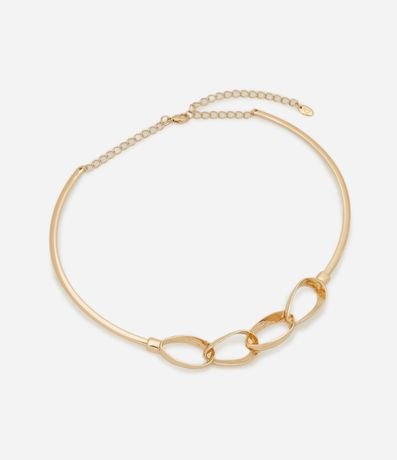 Gargantilla Rígida en Metal con Eslabones Martillados 2