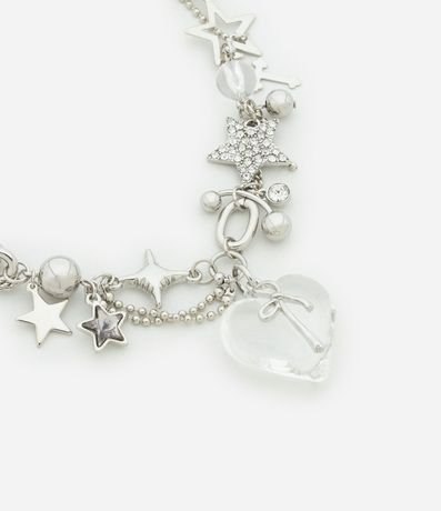 Collar Maxi en Metal con Colgantes Múltiplos de Estrella Corazón Cruz 2